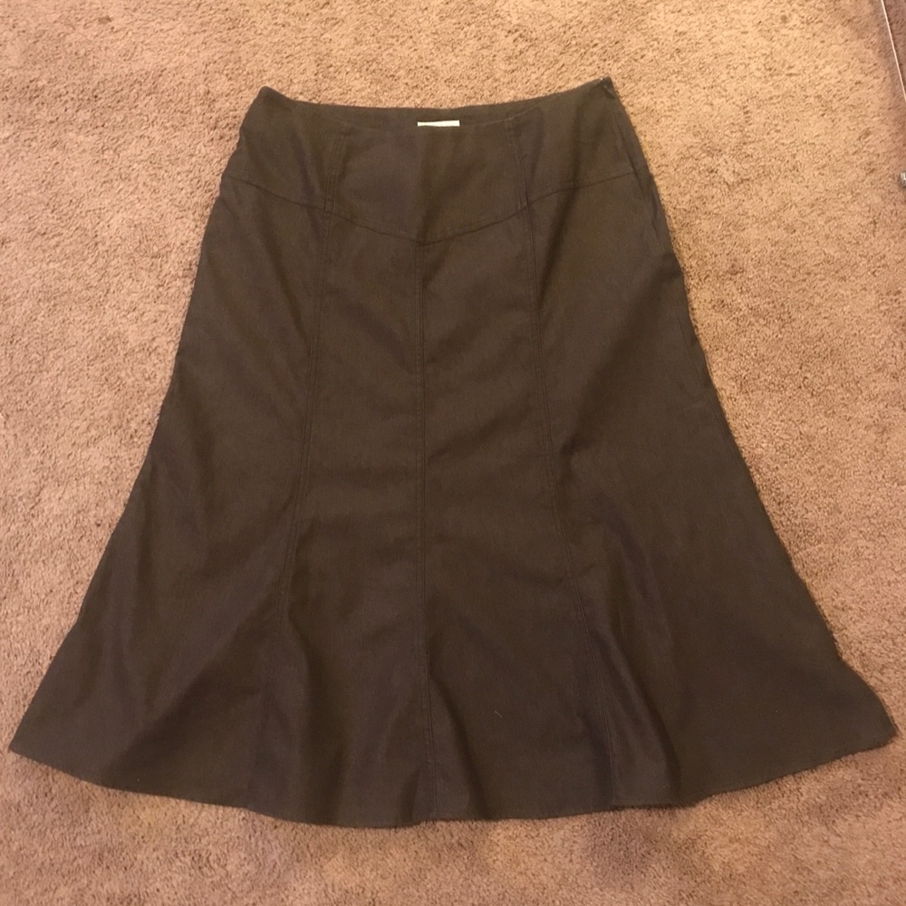 Christopher & Banks size 12 brown denim skirt